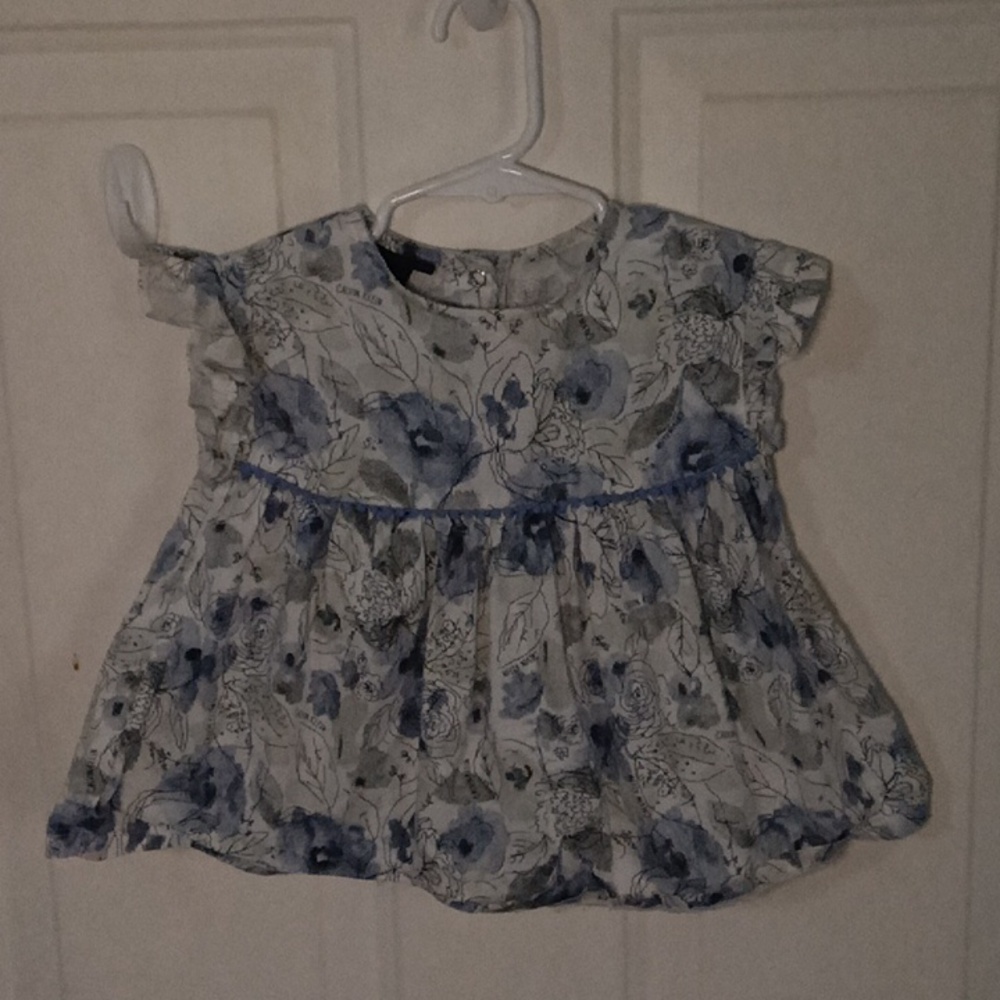 Calvin Klein Jeans Blue Floral Kids Blouse